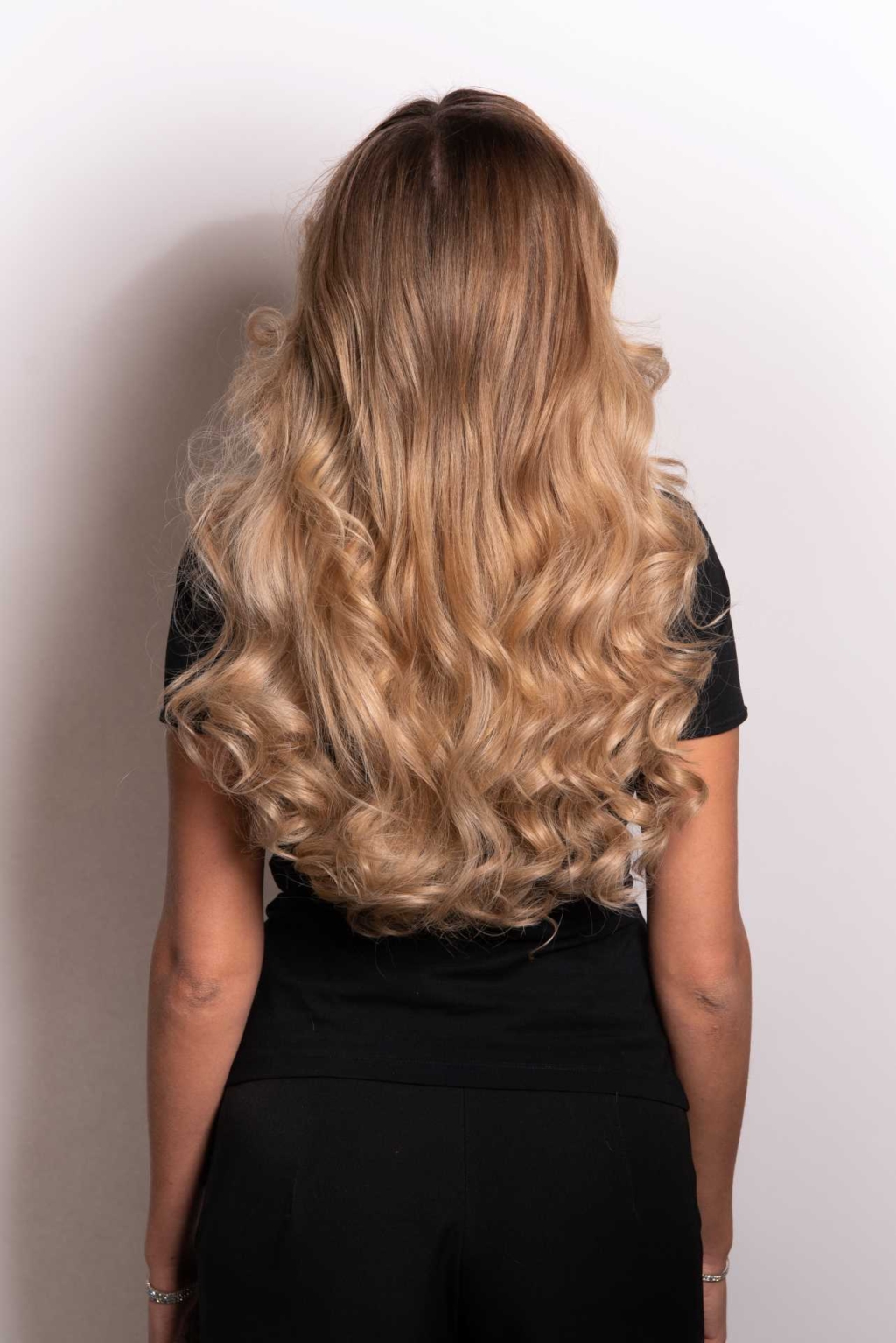 Hair extension with balayage hair
