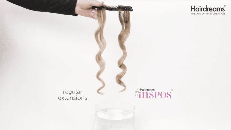 Difference between regular extensions and Hairdreams #INSPOS tape extensions compared with curling iron made curls